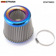 EPMAN Jdm Burnt Blue Stainless Mesh Air Filter per Charger Performance Race Intake EPAF76NEO